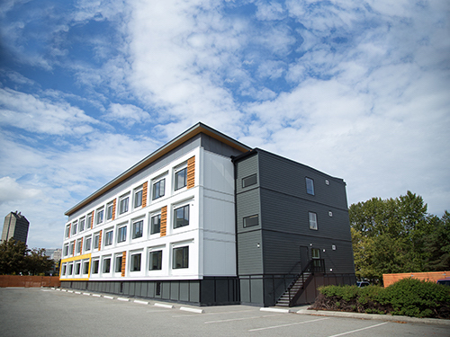 A similar modular housing project in Vancouver, British Columbia