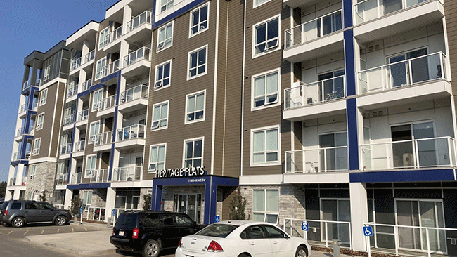 La phase 1 de Heritage Flats, située au 11805 30 Avenue SW, Edmonton, Alberta
