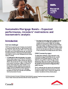 Download — What is the potential performance of sustainable mortgage bonds in Canada? (PDF)