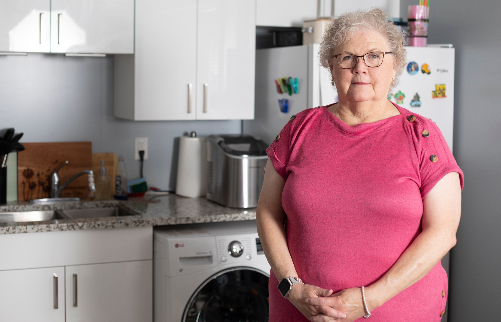 Brenda Blanchard se trouve très chanceuse d’avoir trouvé un nouveau chez-soi dans l’ensemble de logements modulaires Bechtel à Cambridge, en Ontario.