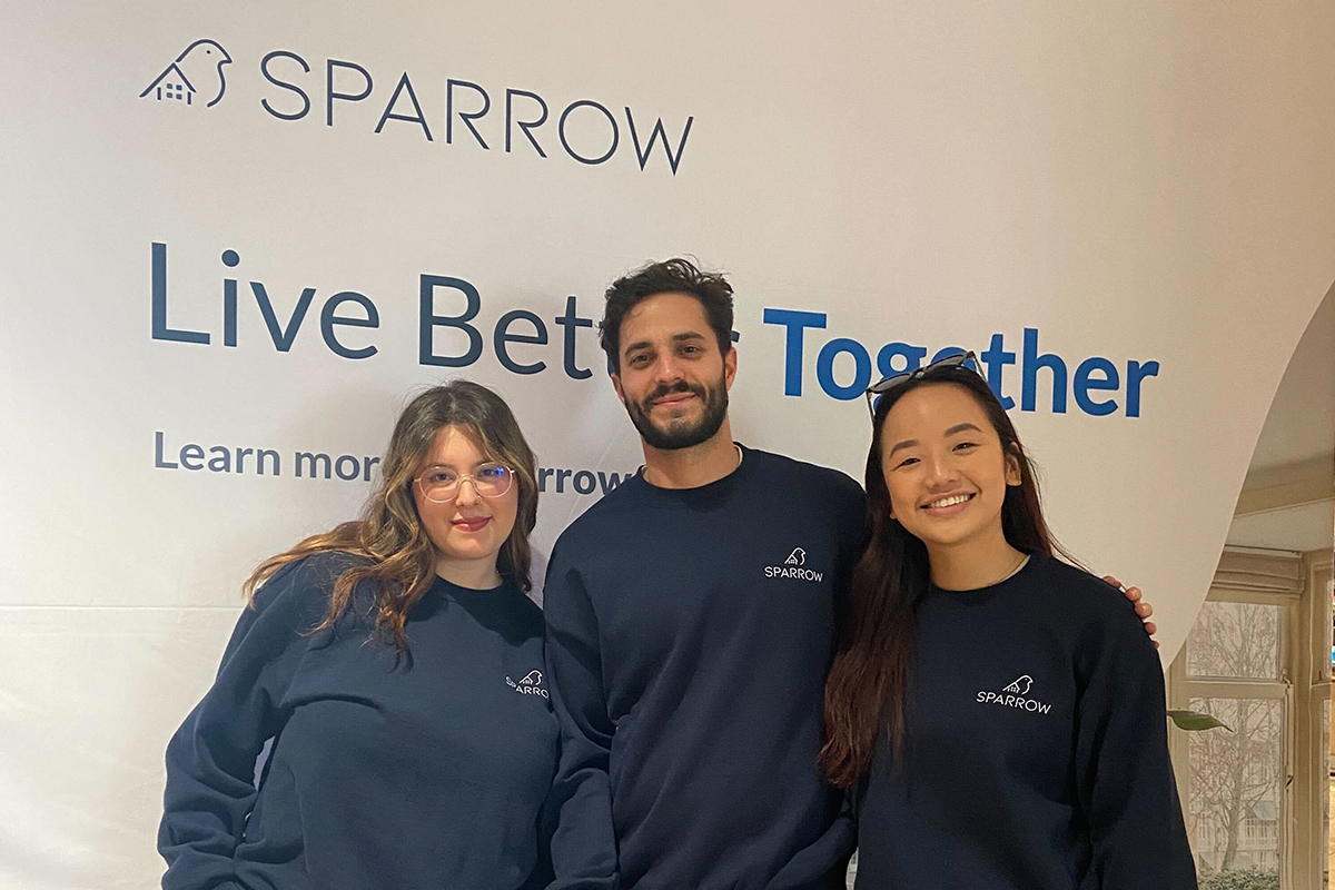 The Sparrow team plans to bring the homesharing platform to all neighbourhoods in need of new housing opportunities, stronger financial stability and greater social connection. Left to right: sales associate Karine Shvartsberg, co-founder and CEO Oren Singer and digital marketing specialist Joanne Szeto.